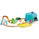 Hape(ハペ) お片付け恐竜レールボックス 1.5才以上 木製 レールセット おもちゃ E3828