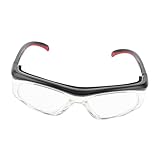 Fenteer 保護メガネ　プロテクトラボ用眼鏡　実験室用　交換可能　黒と赤