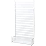 山善 ガーデンマスター アルミプランターフェンス(幅90高さ180) KAPF-90180(WH) ホワイト