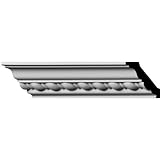 Ekena Millwork MLD01X01X02CL 1 7/8-Inch H x 1 7/8-Inch P x 2 3/4-Inch F x 96-Inch L Classic Roped Cr