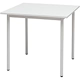 オフィスコム カフェテーブル スクエアテーブル　作業台 幅800mm×奥行800mm×高さ700mm ホワイト