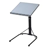 山善(YAMAZEN) ホワイトウォッシュ 天板サイズ:幅39.5×奥行40cm 折りたたみ 高さ・角度調節可能 NFS-43(WW/MWH)