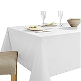 shopdp 白無地 テーブルクロス 食卓カバー 綿100% 長方形 北欧 田園風 (220x140cm)
