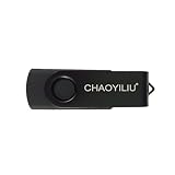 CHAOYILIU 256MB USBメモリ 2.0 フラッシュドライブ 低容量 回転式 (ホワイト、ブラック) (ブラック)