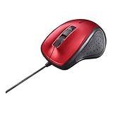 バッファロー BSMBU300RD 有線 BlueLED 静音 5マウス レッド