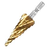 無敵 四枚刃ステップドリル 4-12mm/9段 6.35mm六角軸 たけのこドリル スパイラルドリル チタンコーティング HSS 超高硬度 メタルプレート用 木材用(4-12mm/9段)