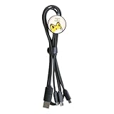 [グランサンク] 充電ケーブル タヌキとキツネ【キツネ】 フラッシュマルチ充電ケーブル lighting Micro-USB type-C 3in1キャラクター タイプC iPhone Android