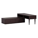 arne 伸縮テレビ台 コーナー ローボード 完成品 T-003 ダークブラウン