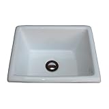 洗面ボウル 陶器 オーバーカウンタータイプ 埋め込み スクエア 幅34.5cm INK-0405041H