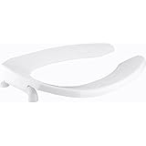 (White) - KOHLER K-4670-C-0 Lustra Elongated Toilet Seat with Cheque Hinge, White