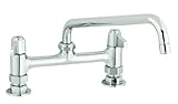 T&S Brass 5F-8DLX14 Deck Mount Faucet with 8-Inch Centers and 14-Inch Spout by T&S Brass
