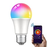 【Works with Alexa認定】 LED電球 スマートライト スマート電球 E26 800lm 調光調色 RGBWマルチカラー 16