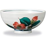 マルサン宮本 飯碗 『九谷焼』 径11.4X高さ5.5cm 四季の花 飯碗 寒椿