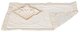 KellyBaby 30 Soft Baby Blanket with Satin Lining and Matching Security Blanket Rattle Toy Cream Lamb