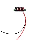 LEDデジタル電圧計　DC 0-30V 高品質　ミニデジタル電圧計 電圧表示 パネルメータ　2線式LEDディスプレイ電圧計 (レッド)