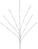 Pack of 12ホワイトとシルバーパールビーズ装飾用クリスマスSprays 22.5 "