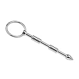 尿道プラグ ステンレス 尿道拡張 尿道オナニー コックプラグ ペニスプラグ リング付き ブジー 金属 ねじ形 プジー アダルトグッズ 男性用オナニーグッズ 8mm*115mm