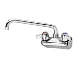 Krowne 10-410L Low Lead Faucet, Splash Mount, 4" Centers, 10" Swing Nozzle, NSF [並行輸入品]