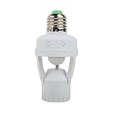 uxcell Motion Sensor Switch AC 110V-240V Socket Infrared Motion Sensor Automatic E27 Light Lamp Hold