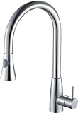 Alfi AB2034-PSS Solid Stainless Steel Single Hole Pull-Down Kitchen Faucet, Polished Finish [並行輸入品]