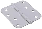 The Hillman Group 851275 4" Residential Door Hinge - 5/8" Round Corner - Removable Pin - Full Mortis