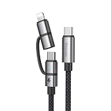 Mcdodo 2in1 万能ケーブル USB-C to USB-C & Light-ningケーブル 100W PD急速充電(CtoC) 【PD3.1規格＆USB 3対応&E-Markerチップ搭載&10Gb/s 伝送規格&4Kスクリーン投影】ライトニングコード Type-Cコード Macbook iPad iPhone Androidなど対応 1.2m