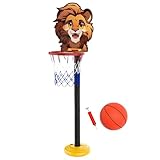 キッズバスケットボールフープスタンド、ポータブルバスケットボールゴール - キッズポータブルバスケットボールフープスタンド | 漫画の高さ調節可能な早期教育玩具、屋内屋外遊び用、バスケットボールフープ、対象年齢3歳以上。