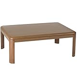 山善(YAMAZEN) 平面パネルヒーター付家具調和洋風こたつ(継脚付)(120cm長方形) 電子リモコン付 ブラウン SKF-MD1202H(MB)