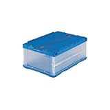 EL84010 薄型オリコン３０Ｌ（ロック蓋付）　透明 (トウメイ)