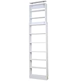 突っ張り 薄型書棚 幅60cm ホワイト WS-32WH
