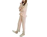 (エスライフ)S-Lifeeling 授乳服 マタニティウェア 綿 柔らかい 産後 授乳口 上下セット コットン ソフト かわいい エレガント 花柄 レース 七分袖 リボン付き 大きいサイズ ゆったり