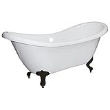 68 "アクリルDouble Ended Slipper Tub with NO蛇口holes- " Harrison " 68"x 28.5" x 29" TC68DSAORB-NH
