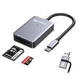 日本の中小企業 USB-C Type-C USB-A Type-A 2-in-1 SD 4.0 タイプc カードリーダー sdカード typec typea UHS-II UHS-I SD マイクロsdカード microSD SDXC SDHC MMC RS-MMC microSDXC microSDHC用 uauc0029 (Type-C＋Type-Aアダプタ)