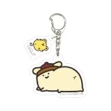 お文具といっしょ x ポムポムプリン 02 B ver.[コラボイラスト] パーツ付きアクリルキーホルダー