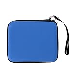 2DS コンソール用ゲームカードケース ゲームカードおよびその他のアクセサリ、ゲームカードケース 2DS 用ハードシェルキャリングケースポーチ 8 ゲームカードホルダー付き (青)