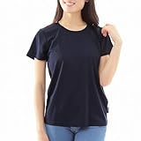 [ラドウェザー] tシャツ メンズ レディース 99%抗菌で汗が臭わない 吸水 速乾 ドライ 無地 半袖 シャツ 人気 ブランド ｔシャツ (L, レディースネイビー)