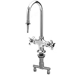 T & S真鍮bl-5700 – 01リジッドGooseneck鋸歯状先端4-inch SpreaderアセンブリLaboratory混合蛇口
