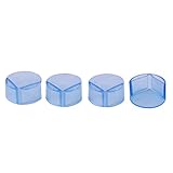 uxcell 家庭用 テーブル コーナークッション ゴム 円形 子供の安全透明 ブルー 2.6 x 2.6cm 4個入り
