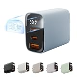 Panashield 急速充電器 タイプｃ 3ポート急速充電器30W pd 充電器 小型TYPE-C1+TYPE-C2 USB-A/PSE認証/usb充電器 汎用ノートPC/ipad/タブレット/スマートフォン/iPhone17-8シリーズ/GalaxyS23-S10シリーズ/AQUOSシリーズ/Xperiaシリーズ/Pixel8 Pro その他各種の機器対応 ブルーフォグ
