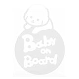 ホワイト（白） 犬 ビションフリーゼ Baby on board ベビーオンボード ステッカー 窓ガラス用シールタイプ 車 円戌 干支 動物