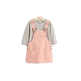 Mayababy 子供服 セットアップ キッズドレス 女の子 ワンピース ワンピース ブラウン 長袖 ２点セット サロペット ボディースーツ 綿 コットン発表会 結婚式 入園式 演奏会 花嫁介添人 七