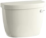 KOHLER K-4418-TR-96 Cimarron 1.6 gpf Class Five Toilet Tank with Right-Hand Trip Lever and Locks, Bi