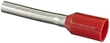 Panduit FSF77-10-D Insulated Ferrule, Single Wire French End Sleeve, 18 AWG Wire Size, Red, 0.11" Ma