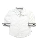 ラッフルバッツ Rugged Butts ラゲットバッツ ホワイトボタンダウンブラックストラップシャツ 3歳 コットン100% BLWWH3T-BKWC