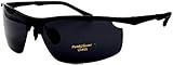 Fankglasses 半分縁なしの偏光サングラスuv 400アイウェアブラック・フレーム灰色レンズ