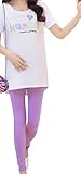 CREPUSCOLO よく伸びる！ マタニティ レギンス ロング丈 産前 妊婦 パンツ 全5色 (L, パープル)