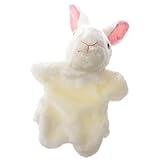ノーブランド品 ２匹　可愛い　ウサギ　ハンドパペット　ぬいぐるみ　ふわふわ　手の人形　贈り物　 ベージュ