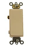 Leviton 5623-2T 20 Amp, 120/277 Volt, Decora Plus Rocker 3-Way AC Quiet Switch, Commercial Grade, Ba
