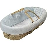 BabyDoll Heavenly Soft Moses Basket Light Blue [並行輸入品]