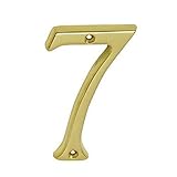 Schlage SC2-3076-605 4 in. Classic House Number 7 Bright Brass [並行輸入品]